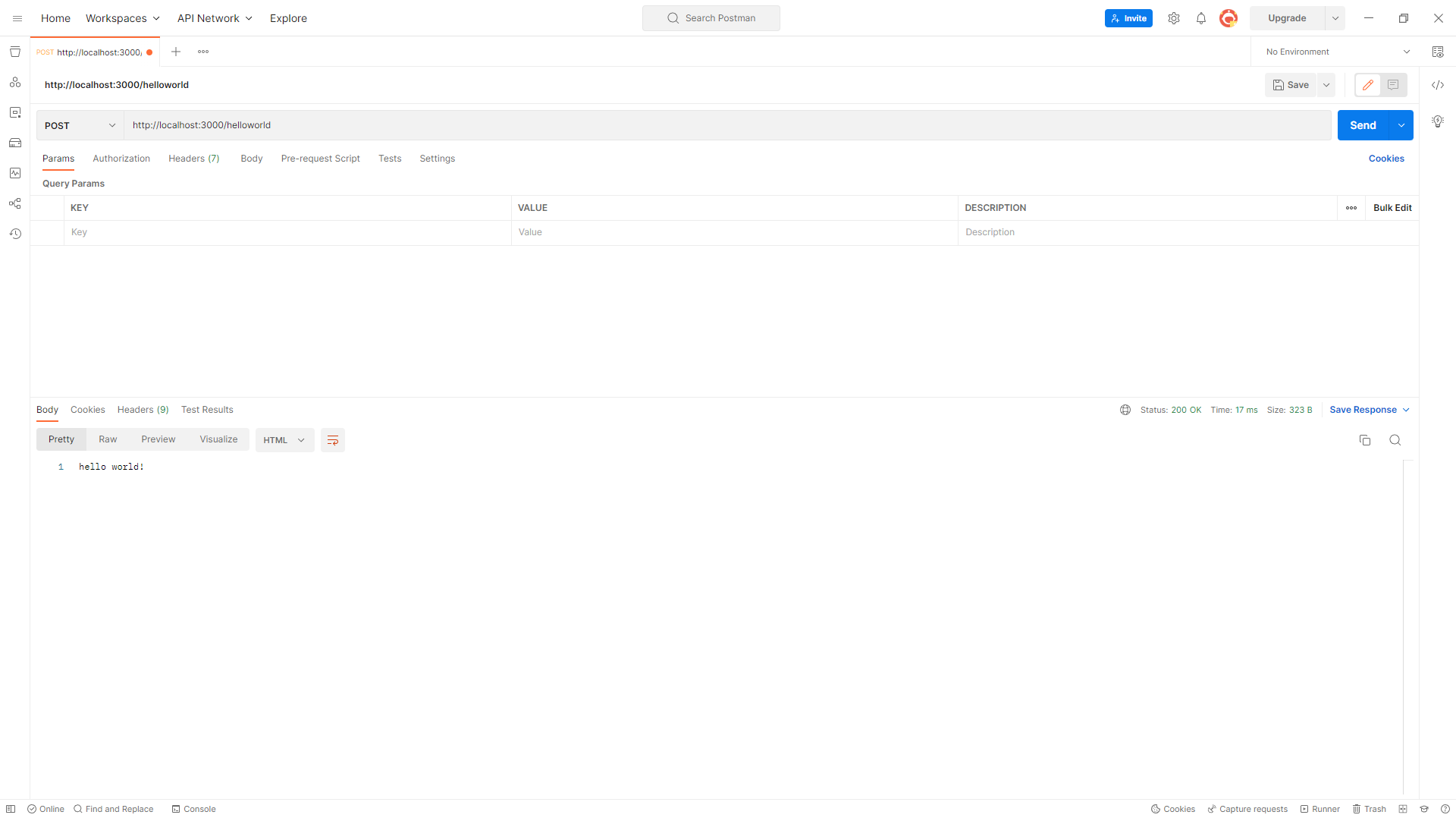 A picture showing the API running locally and returning the data successfully in Postman